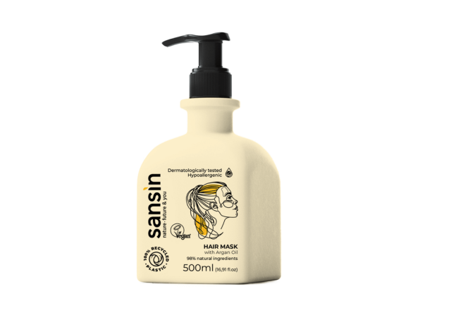 Маска За Коса С Арганово Масло 500Ml - Sansin