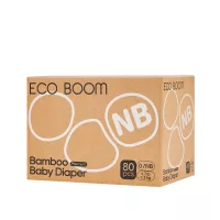 Бебешки еко пелени, ECO BOOM PREMIUM (JUMBO PACK) – Размер № 0 NB ( 2- 4.5 КГ.) -80 бр.