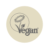 a logo with a flower and text