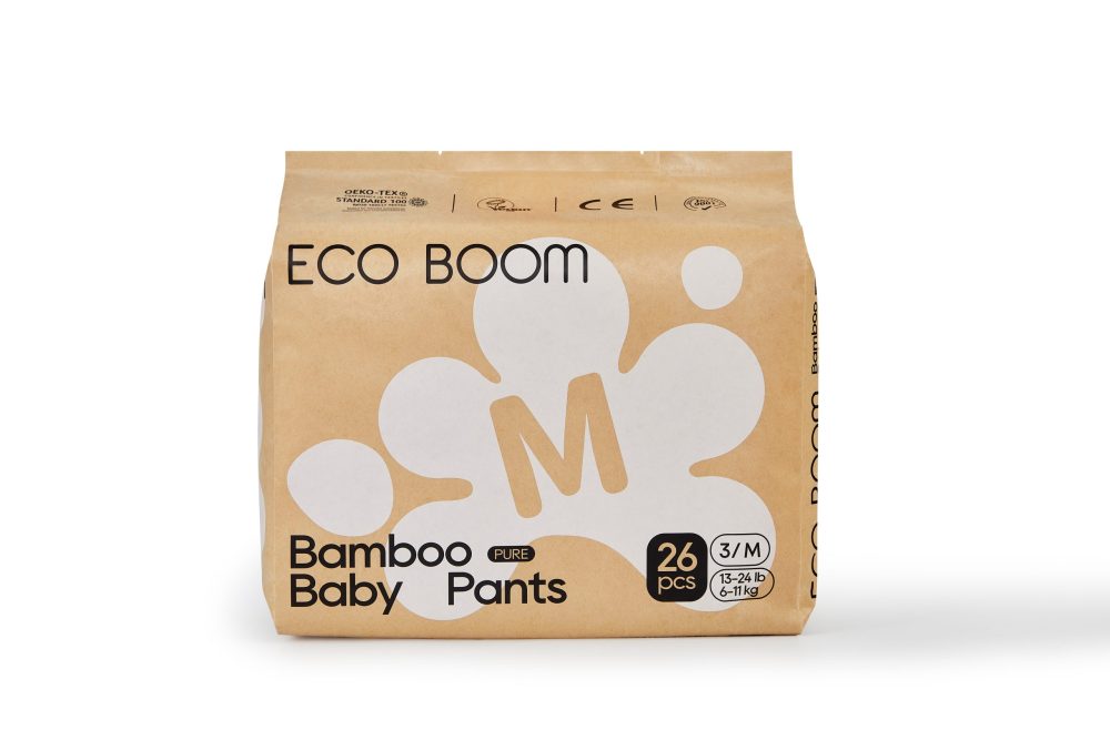 Бебешки Бамбукови Гащи, Eco Boom Размер № 3 (6 – 11 Кг.) -26Бр.