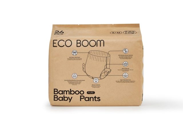 Бебешки Бамбукови Гащи, Eco Boom Размер № 3 (6 – 11 Кг.) -26Бр. – Pure