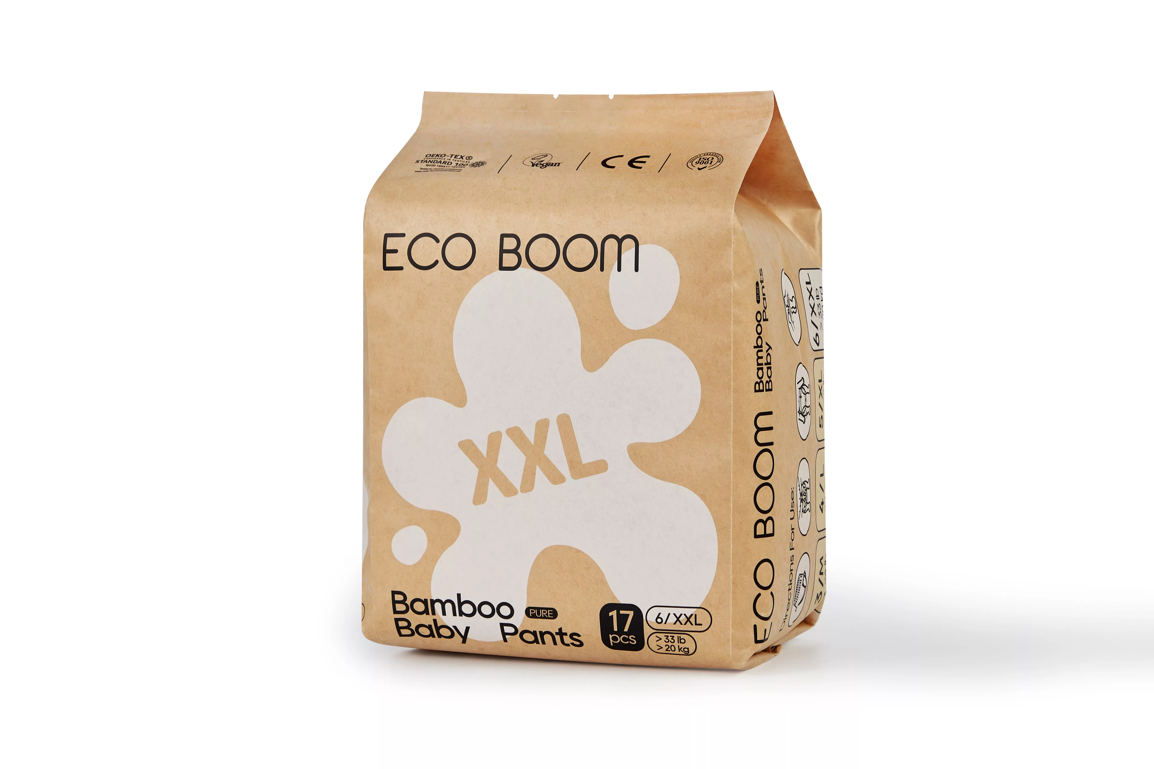 Бебешки Бамбукови Гащи, Eco Boom Размер № 6, &Amp;Gt;20 Кг. – 17Бр.